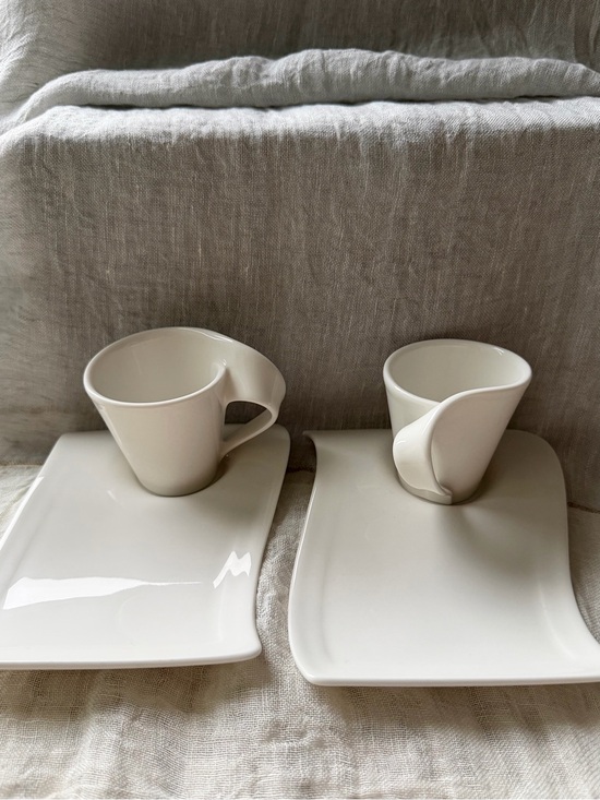 Villeroy & Boch Other - Villeroy & Boch Cream Porcelain Cup and Saucer Set
